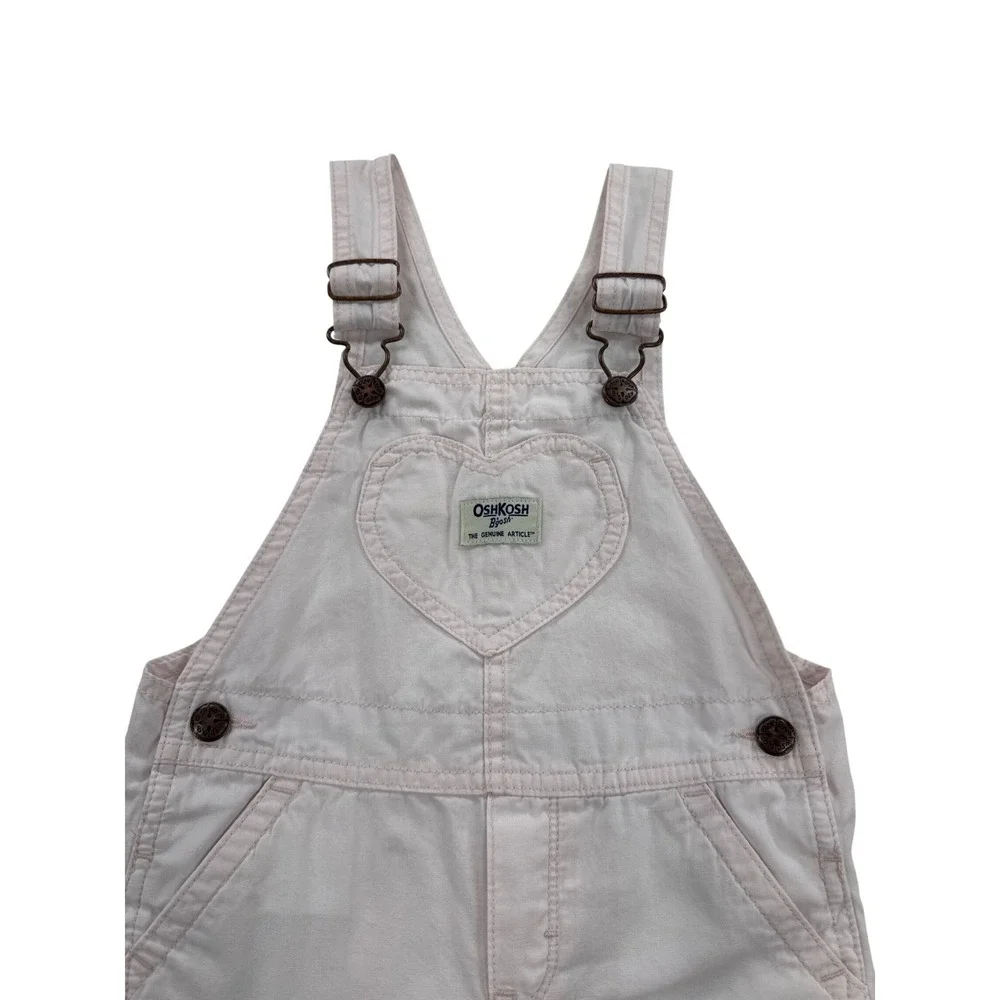 OshKosh B'gosh Pink Shortalls Toddler Girls 3T Cotton Overalls Summer
